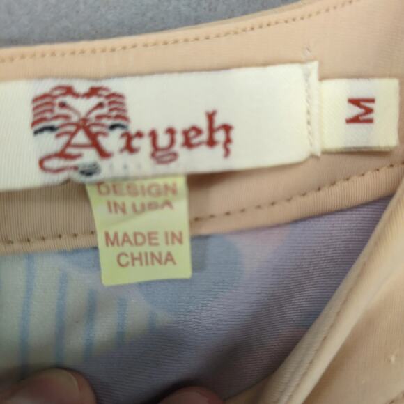 Anthropologie Aryeh Bodycon Halter Dress Size M Retro Mod Designs Stretch Fabric - Picture 3 of 10